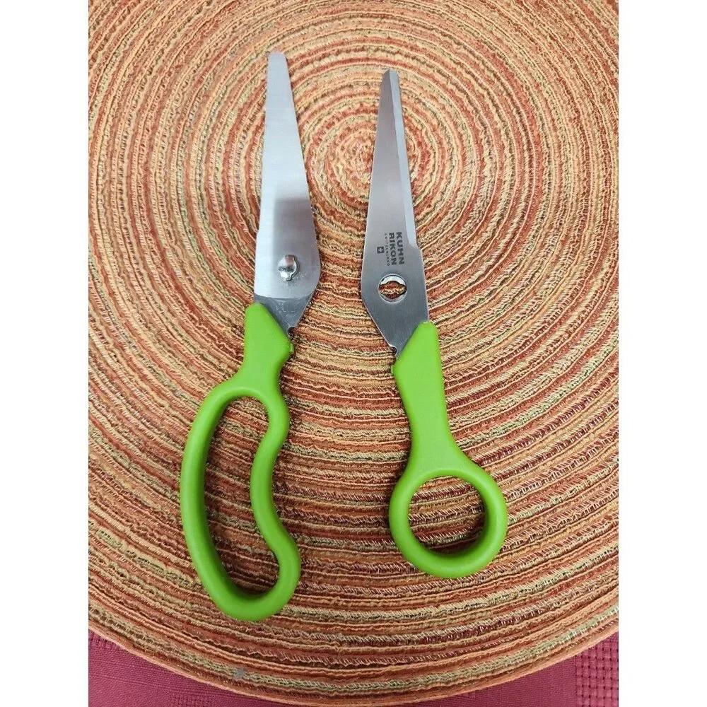 Kuhn Rikon Pull-Apart  Kitchen Shears Green Handle Swiss Made